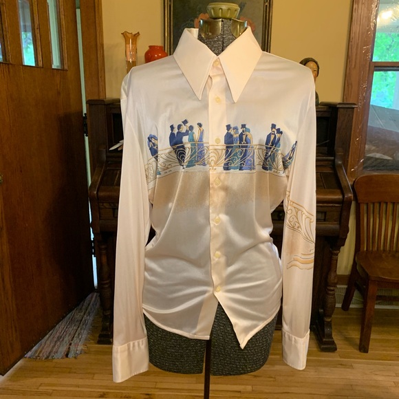 niknik Other - Men’s Vintage 1970s Disco NikNik Shirt with Dancers